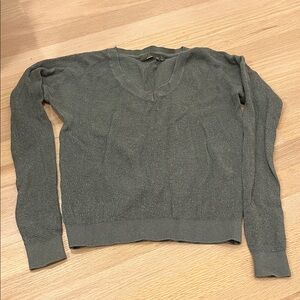 Prana Milani V-Neck Sweater XS in Kale